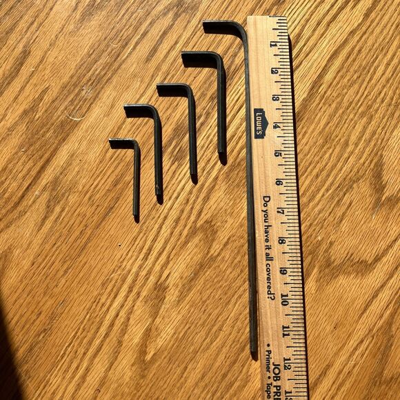Hex Key Lot of 5 Long Arm Hex Key Allen - Picture 3 of 7